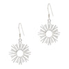 925 sterling silver star burst hook earrings