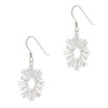 925 sterling silver star burst hook earrings