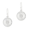 925 sterling silver daisy filigree hook earrings