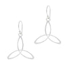 925 sterling silver triquetra trinity hook earrings