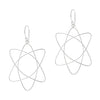 925 sterling silver atomic symbol wire hook earrings