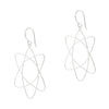 925 sterling silver atomic symbol wire hook earrings