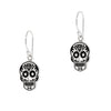 925 sterling silver sugar skull star eyes hook earrings