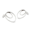 925 sterling silver double hoop stud earrings