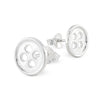 925 sterling silver button stud earrings
