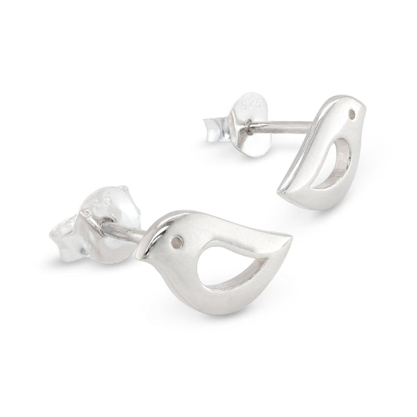 925 sterling silver love bird stud earrings