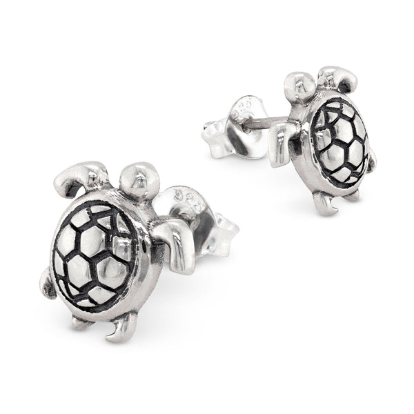 925 sterling silver sea turtle stud earrings