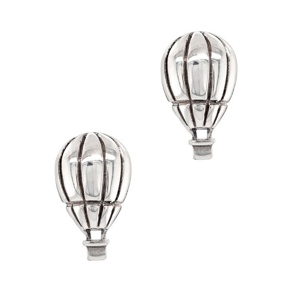 925 sterling silver hot air balloon stud earrings