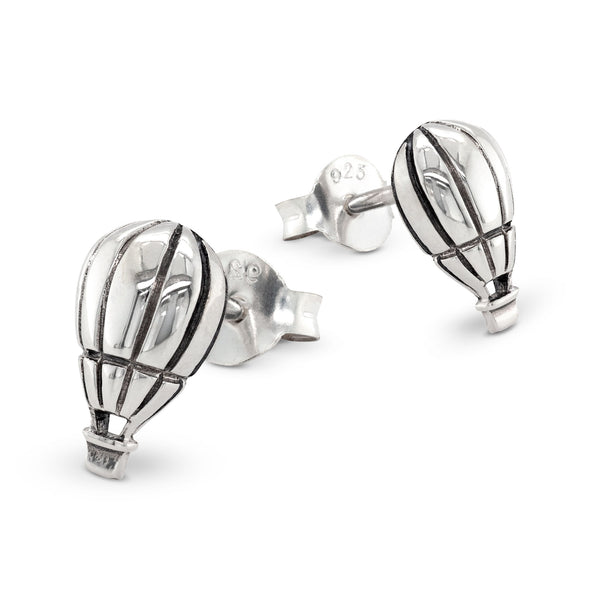 925 sterling silver hot air balloon stud earrings