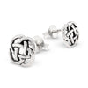 925 sterling silver celtic knot flower stud earrings