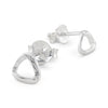 925 sterling silver triangle twist stud earrings