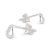 925 sterling silver triangle twist stud earrings