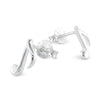 925 sterling silver quaver music note stud earrings