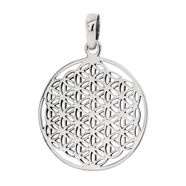 925 sterling silver flower of life pendant