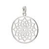 925 sterling silver open lotus flower mandala pendant