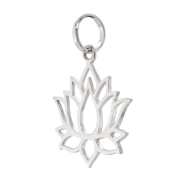 925 sterling silver lotus flower pendant