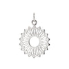 925 sterling silver flower mandala pendant