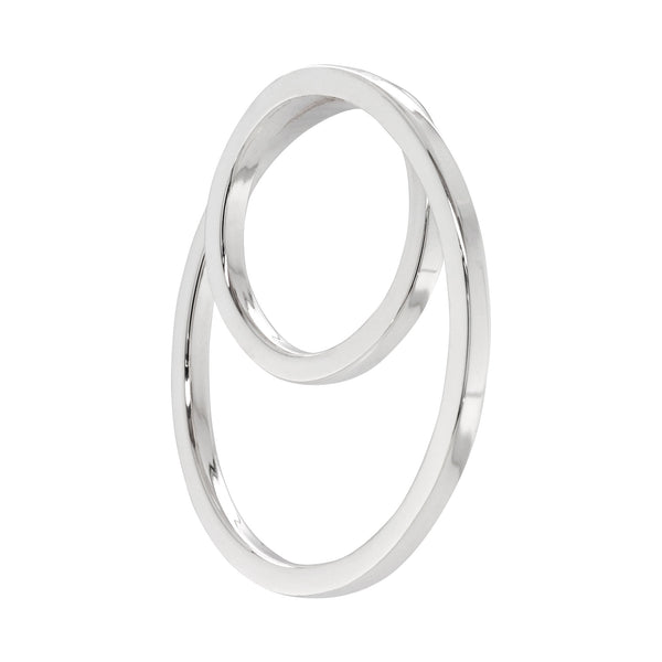 925 sterling silver double hoop pendant