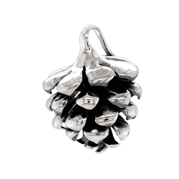 925 sterling silver pinecone pendant