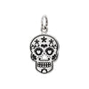 925 sterling silver sugar skull heart eyes pendant